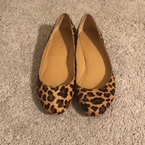 Calf hair leopard flats